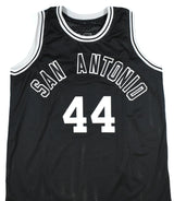 George Gervin Autographed Black Pro Style Jersey w/ Black Name HOF - JSA *Black