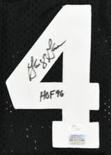 George Gervin Autographed Black Pro Style Jersey w/ HOF - JSA *Black