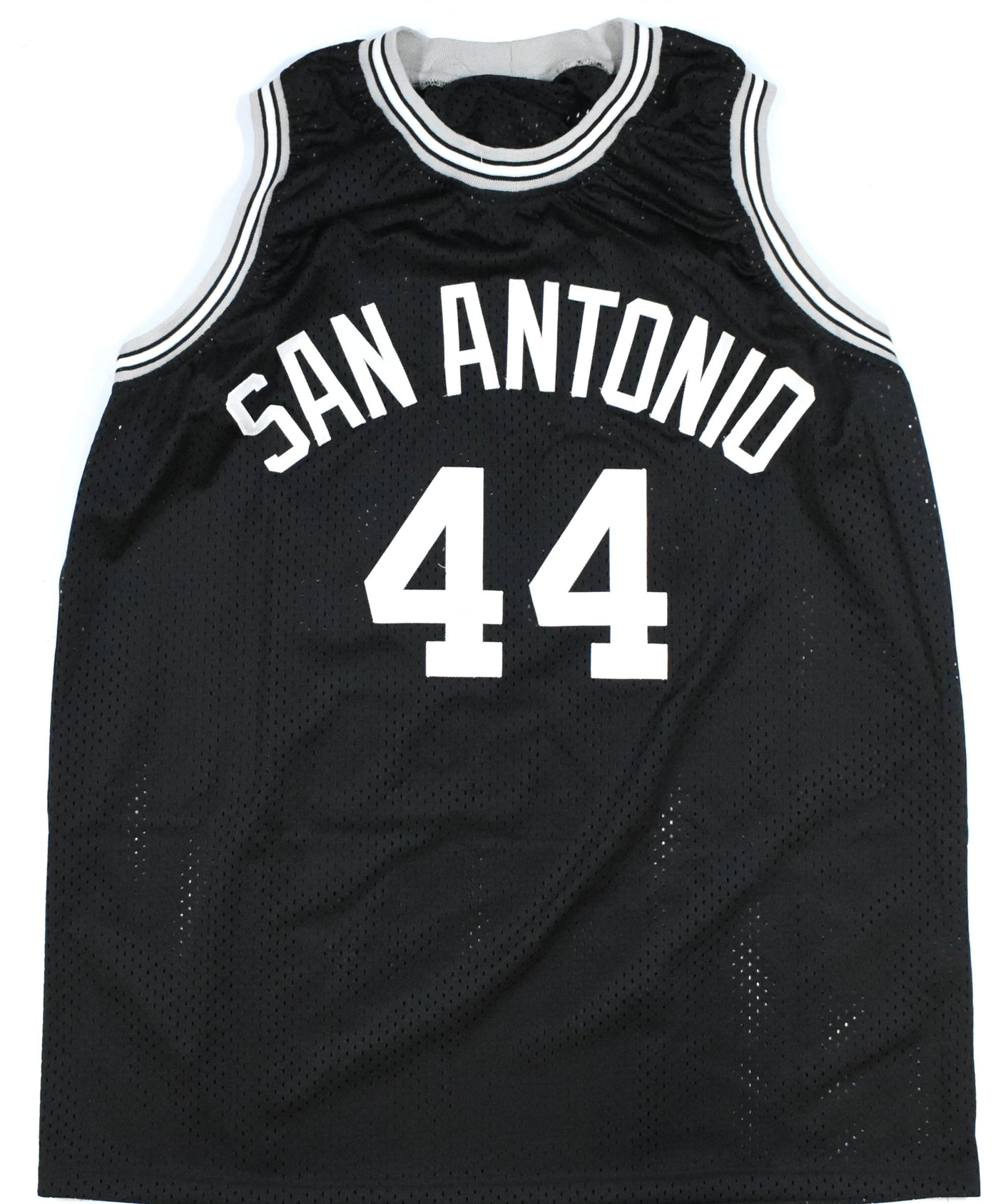 George Gervin Autographed Black Pro Style Jersey w/ HOF - JSA *Black