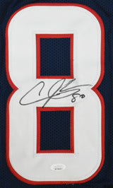 Andre Johnson Autographed Blue Pro Style Jersey - JSA W *Black