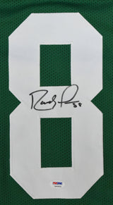 Randy Moss Autographed Green College Style Jersey - PSA *Black