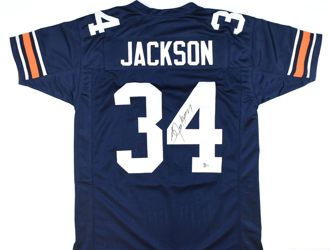 Bo Jackson Autographed Blue College Style Jersey - Beckett W Hologram *Black