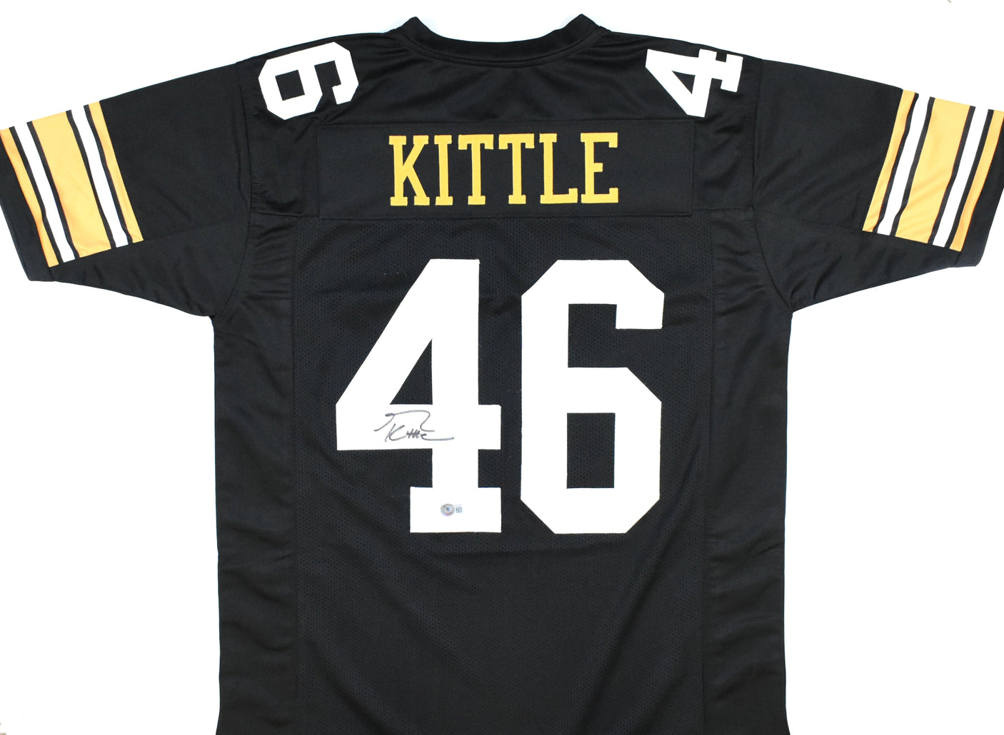 George Kittle Autographed Black College Style Jersey - Beckett W Hologram *Black