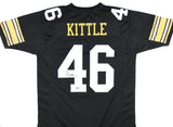 George Kittle Autographed Black College Style Jersey - Beckett W Hologram *Black