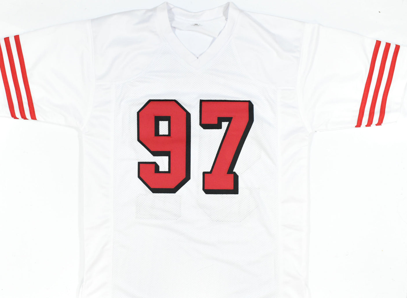 Nick Bosa Autographed White Pro Style Jersey - Beckett W *Black