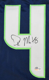 DK Metcalf Autographed Blue Pro Style Jersey - Beckett W Hologram *Black