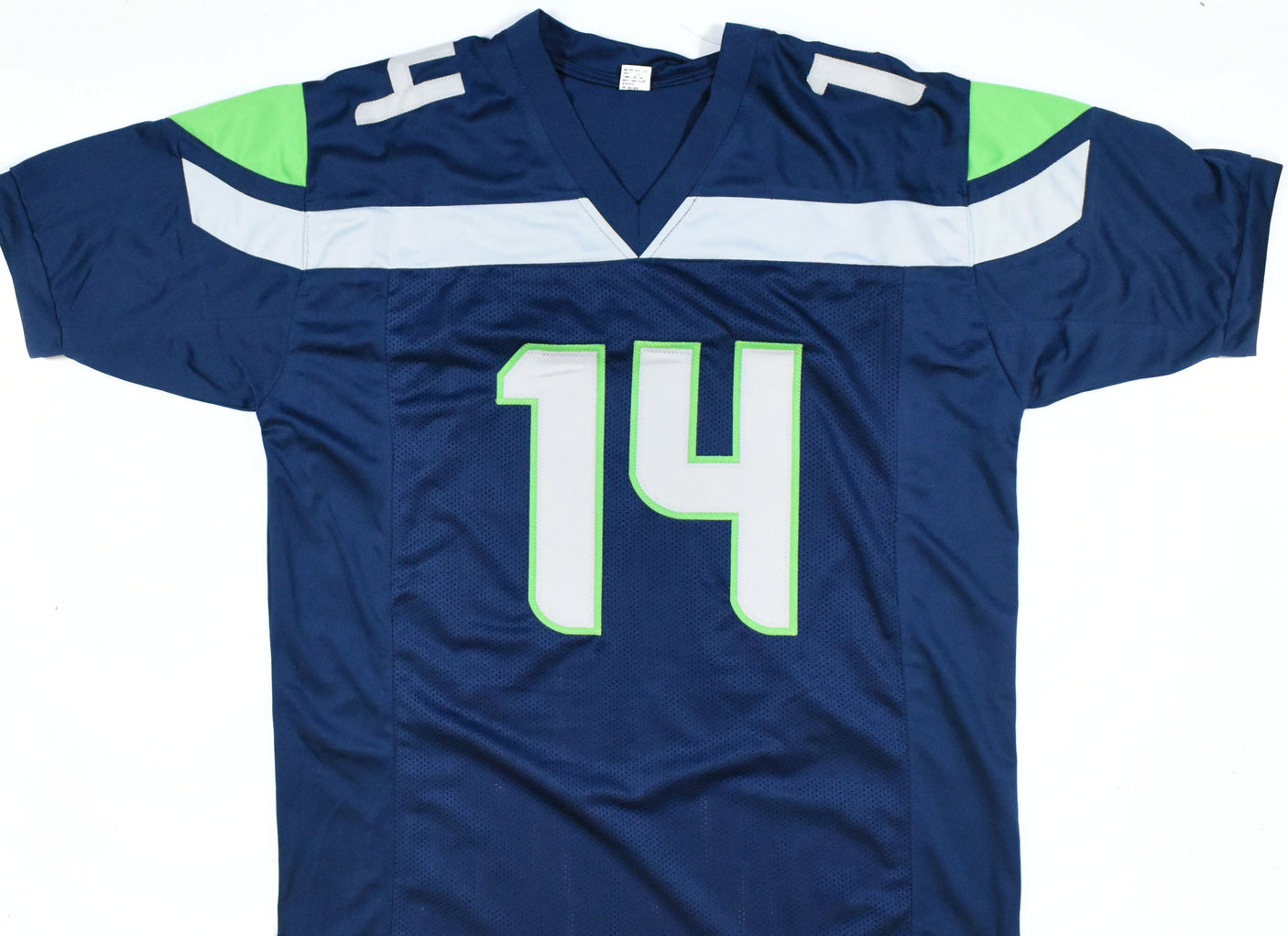 DK Metcalf Autographed Blue Pro Style Jersey - Beckett W Hologram *Black