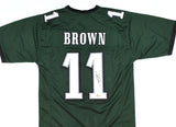 AJ Brown Autographed Dark Green Pro Style Jersey - Beckett W Hologram *Black