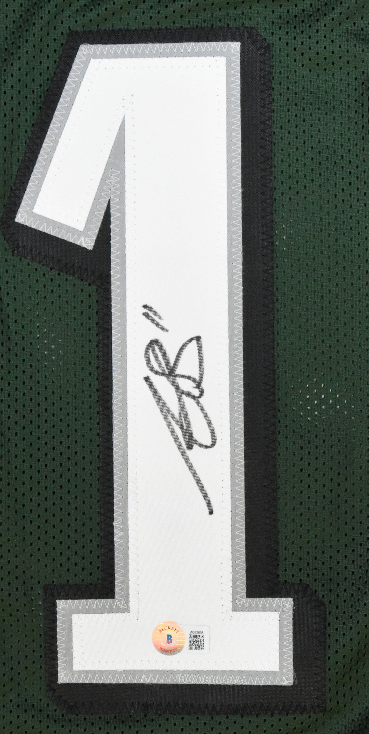 AJ Brown Autographed Dark Green Pro Style Jersey - Beckett W Hologram *Black