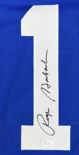 Roger Staubach Autographed Blue Pro Style Jersey - JSA W *Black
