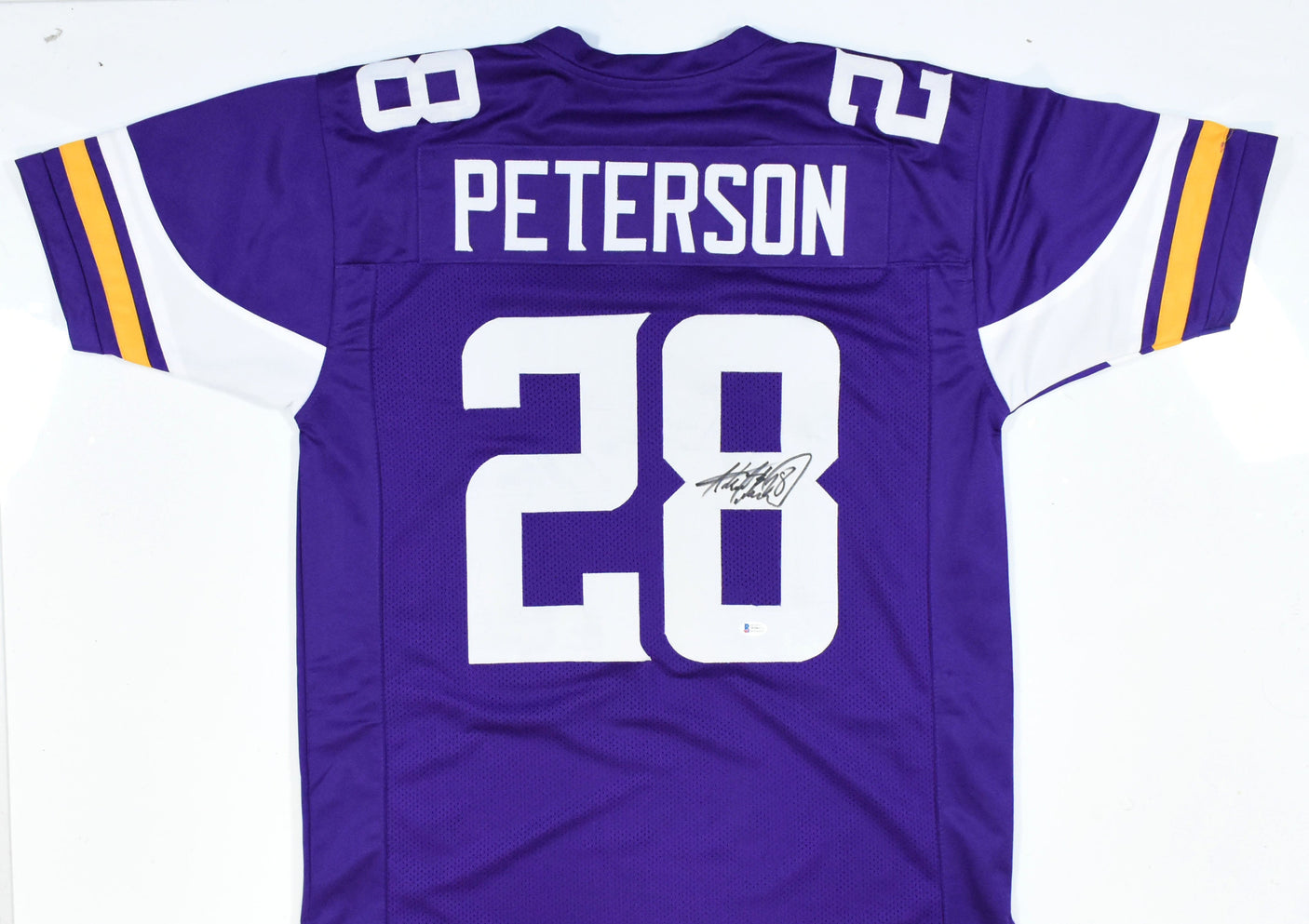 Adrian Peterson Autographed Purple Pro Style Jersey - Beckett W *Black