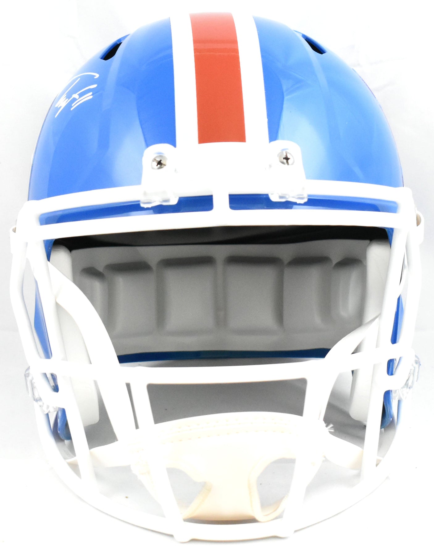 Troy Franklin Autographed Denver Broncos F/S 75-96 Speed Helmet - Beckett W Holo