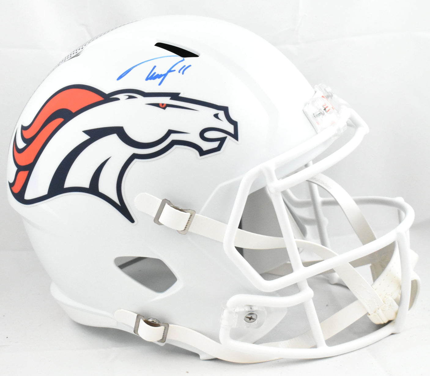 Troy Franklin Autographed Denver Broncos F/S ALT 2024 Helmet - Beckett W Holo