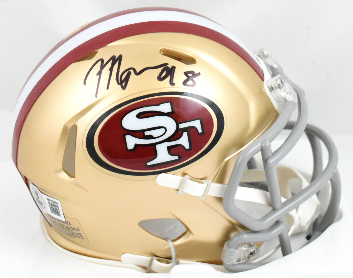 Mykel Williams Autographed 49ers Speed Mini Helmet - Beckett W Hologram *Black