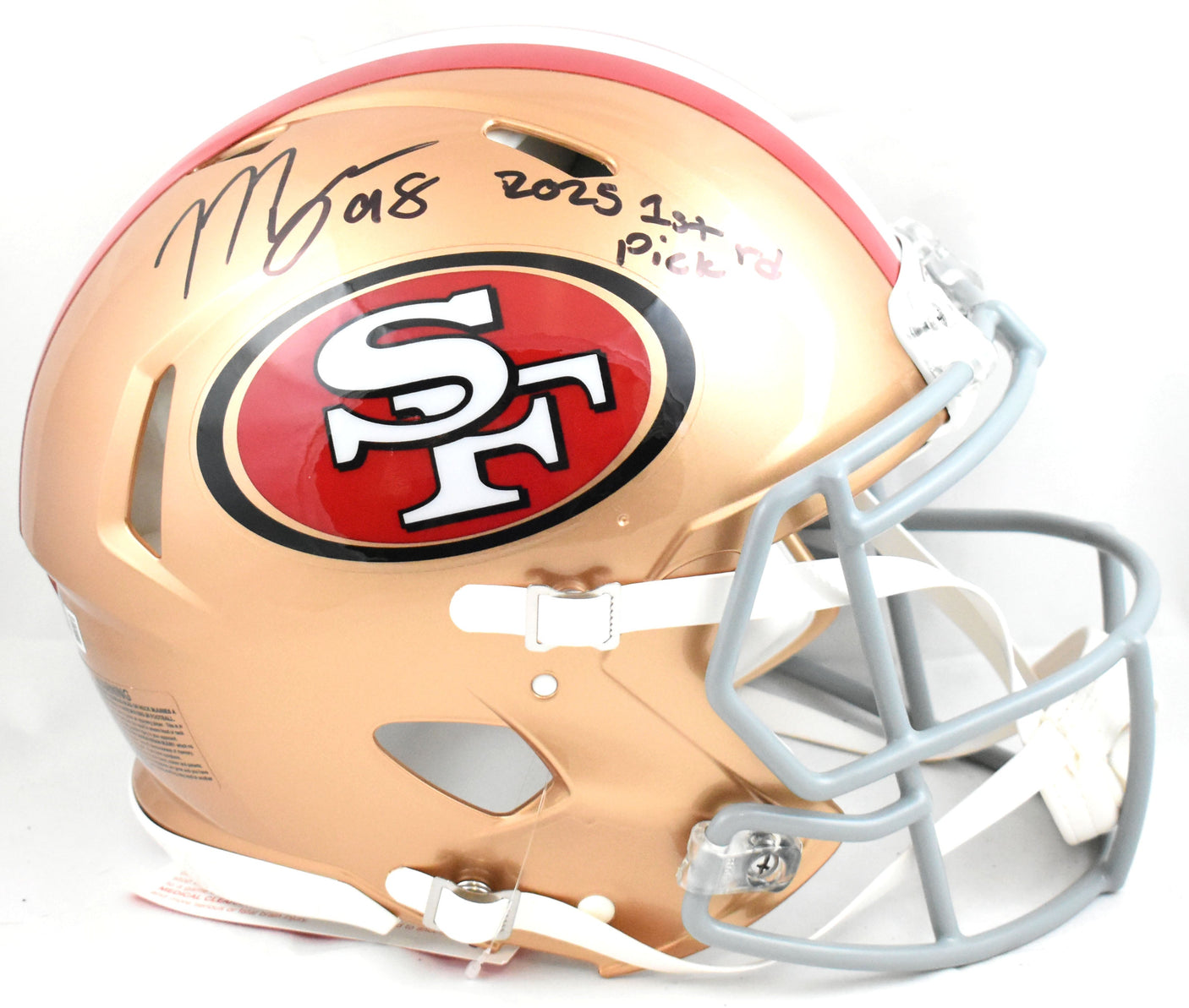Mykel Williams Autographed 49ers F/S Speed Authentic Helmet w/1st-Beckett W Holo