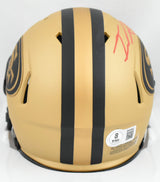 Isaac Guerendo Autographed 49ers Rave Speed Mini Helmet- Beckett W Hologram *Red