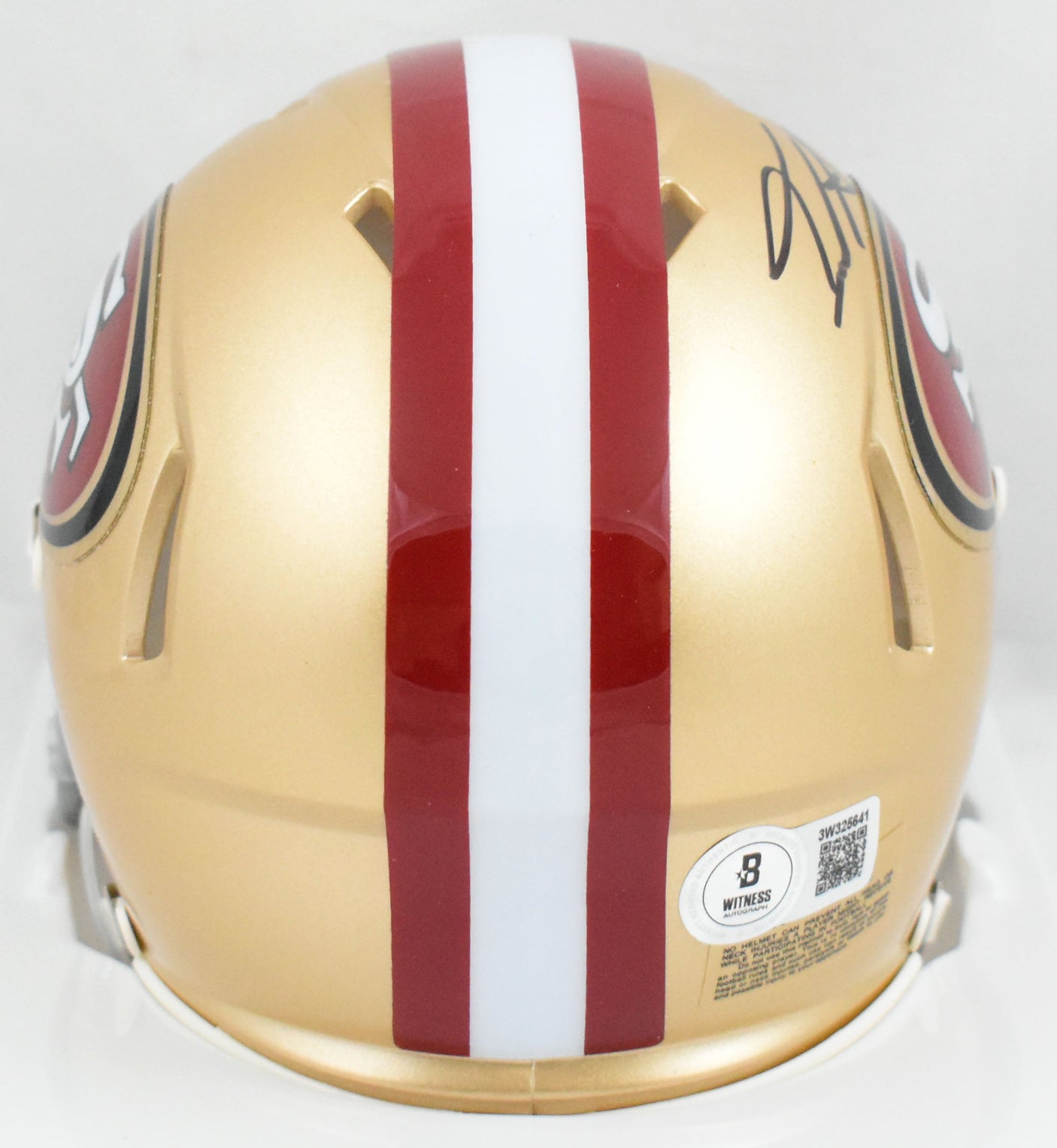 Isaac Guerendo Autographed 49ers Speed Mini Helmet- Beckett W Hologram *Black