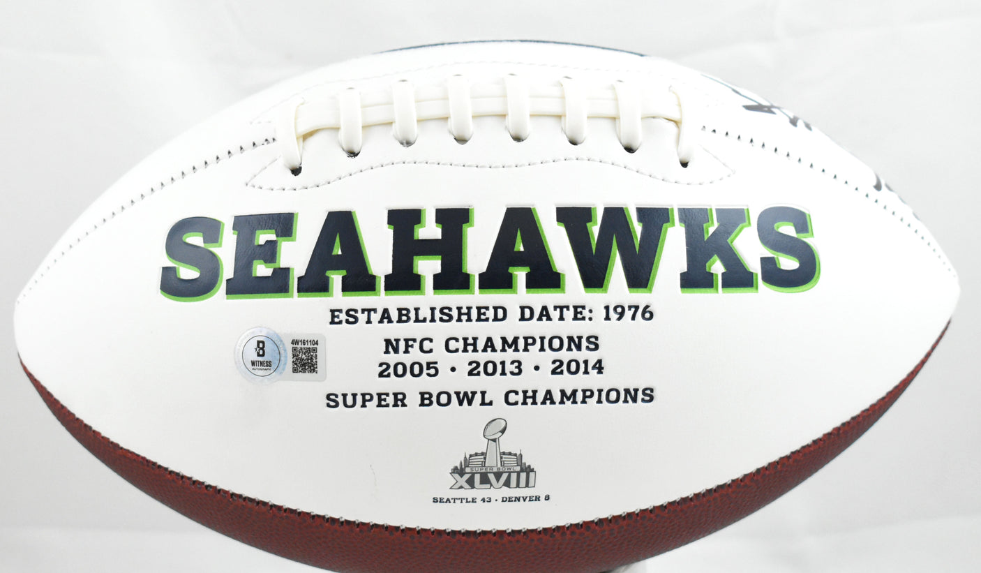 Matt Hasselbeck Autographed Seattle Seahawks Logo Football - Beckett W Hologram
