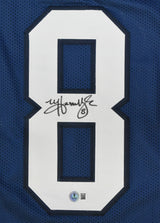 Matt Hasselbeck Autographed Blue Pro Style Jersey - Beckett W Hologram *Black