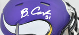Blake Cashman Autographed Minnesota Vikings Speed Mini Helmet - Beckett W Holo