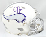 Justin Jefferson Autographed Vikings Alt 24 Speed Mini Helmet - Beckett W Holo