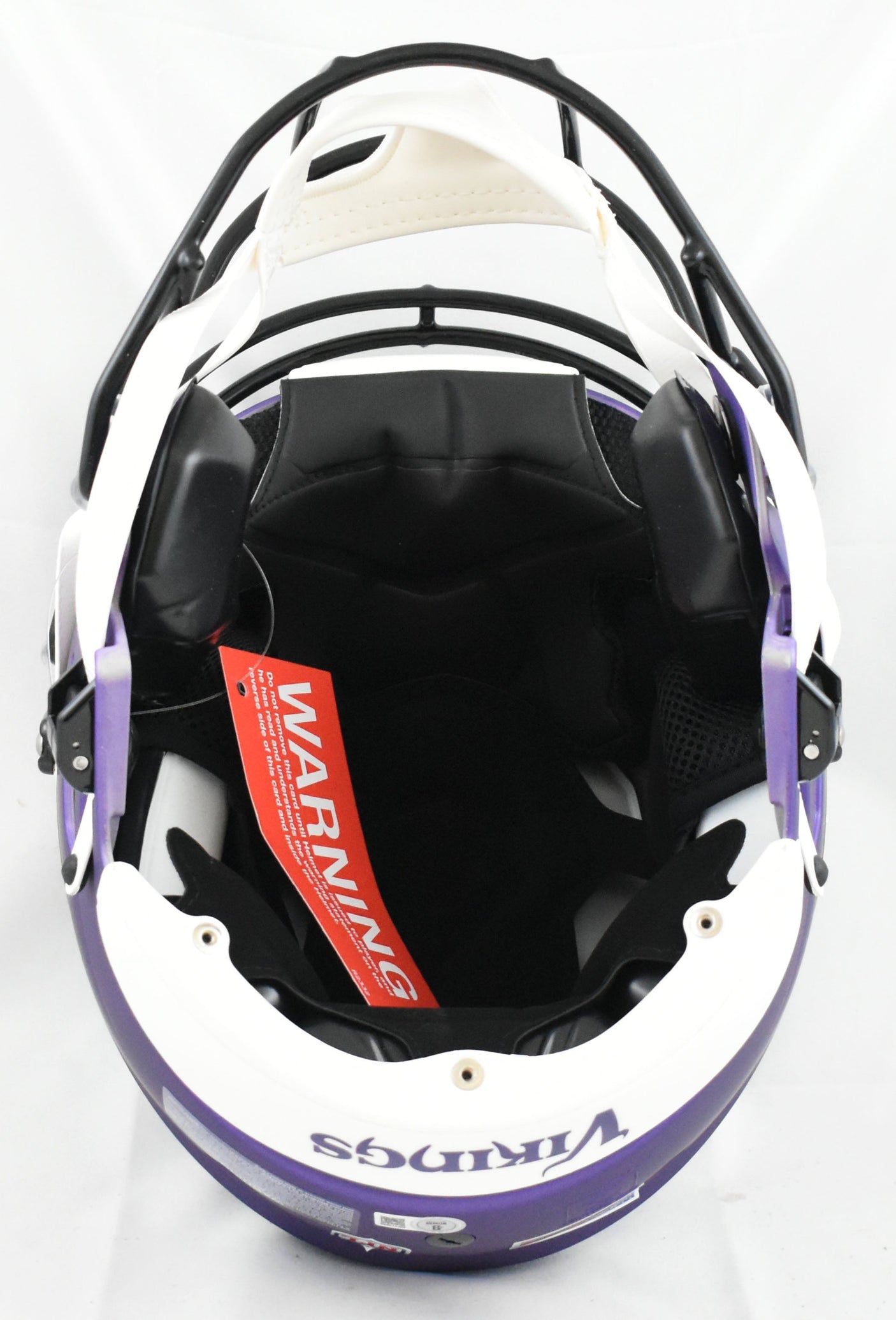 Justin Jefferson Signed Vikings F/S SpeedFlex Helmet - Beckett W Holo *Yellow