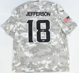 Justin Jefferson Autographed Vikings Nike Salute Dri-Fit Jersey - Beckett W Holo