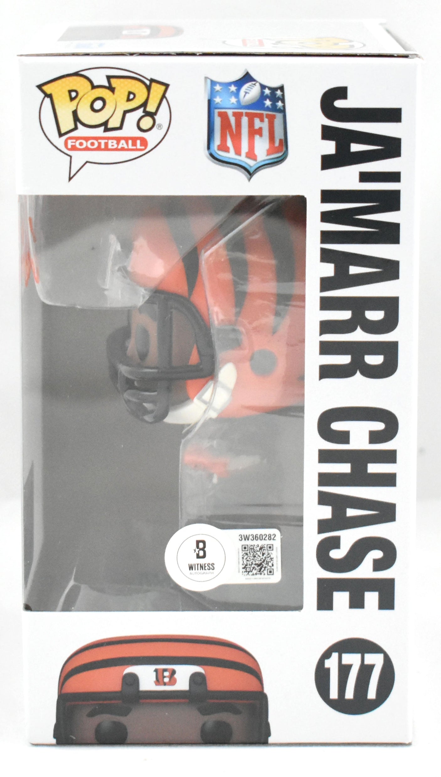 Ja'Marr Chase Autographed Cincinnati Bengals Funko Pop #177 - Beckett W Hologram