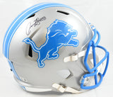 Isaac TeSlaa Autographed Detroit Lions F/S Speed Helmet - Beckett W Hologram
