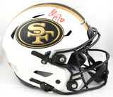 Christian McCaffrey Autographed 49ers F/S Lunar Speed Flex Helmet - Fanatics