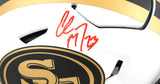 Christian McCaffrey Autographed 49ers F/S Lunar Speed Flex Helmet - Fanatics