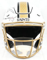 Ricky Williams Signed Saints F/S Alt 25 Speed Flex Helmet SWED - Beckett W Holo