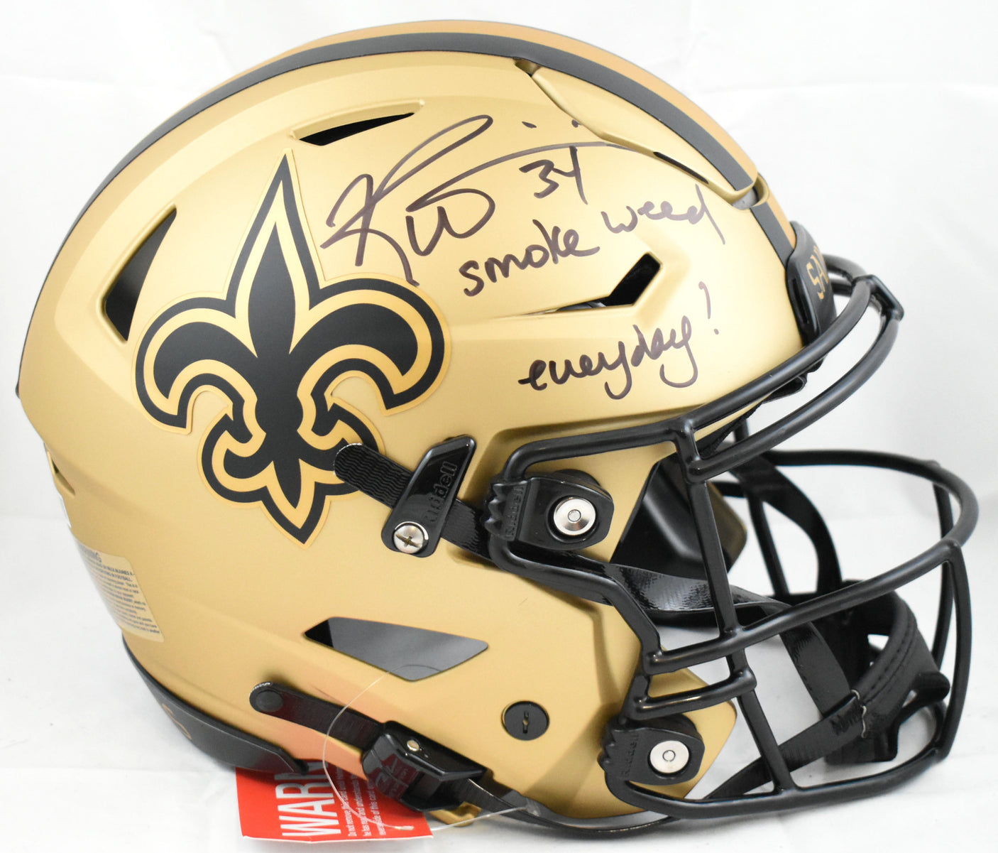 Ricky Williams Signed Saints F/S Rave Speed Flex Helmet SWED - Beckett W Holo