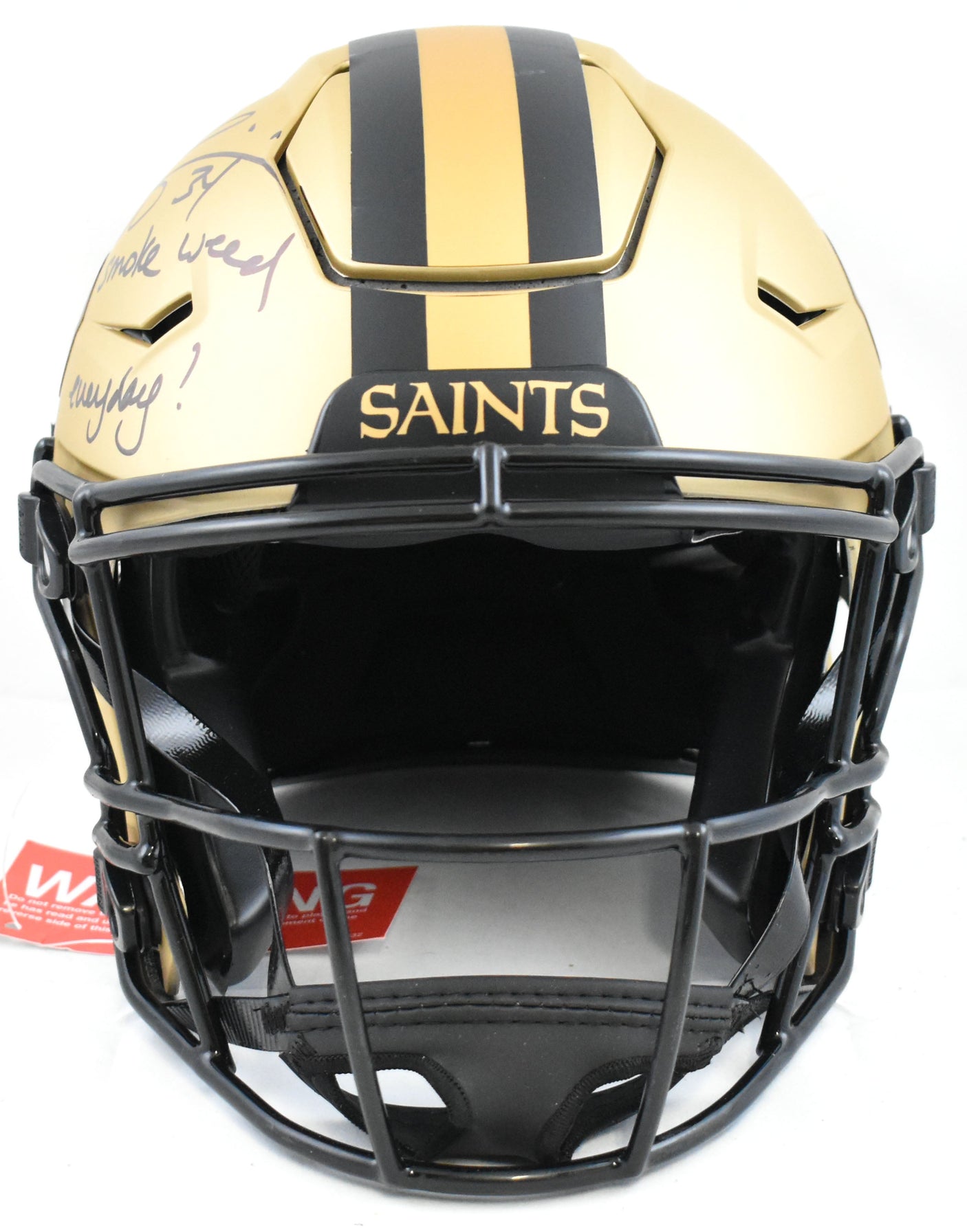 Ricky Williams Signed Saints F/S Rave Speed Flex Helmet SWED - Beckett W Holo