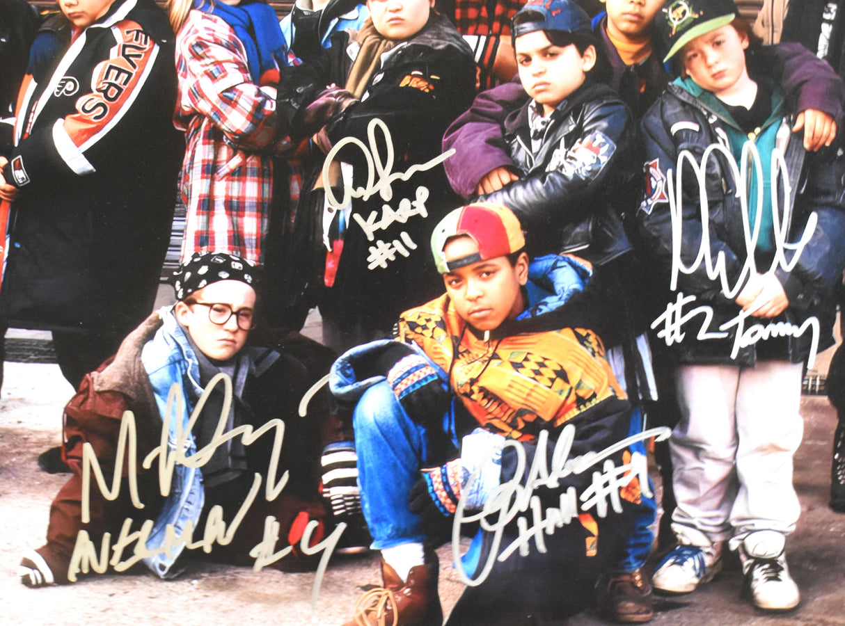 Mighty Ducks Autographed (8) Cast 16x20 Team Photo - Beckett W Hologram *Silver