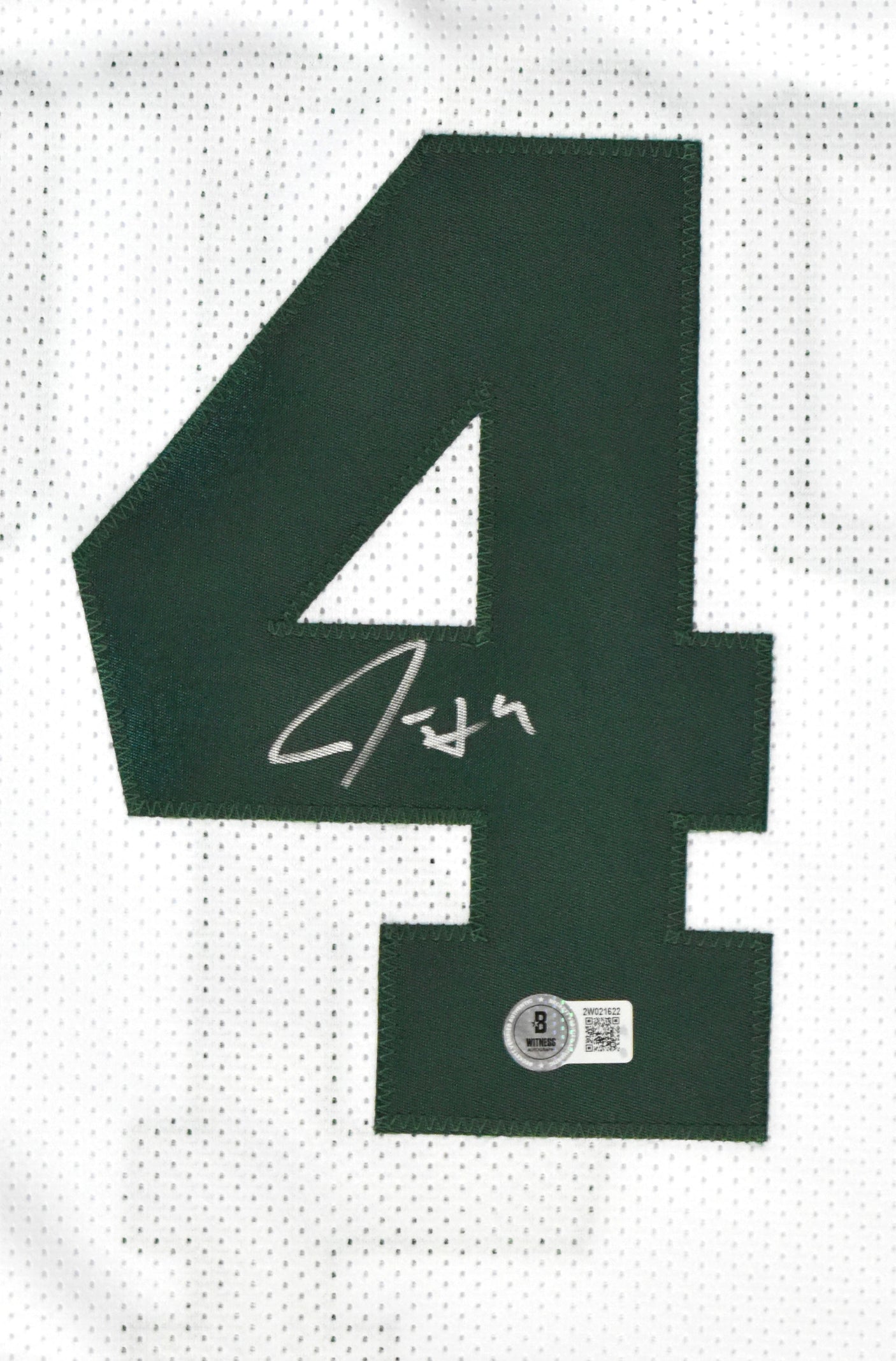 Jrue Holiday Autographed White Pro Style Jersey - Beckett W Hologram *Silver