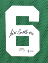 Bill Russell Autographed Green Pro Style Jersey - Beckett *Black