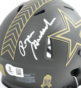 Roger Staubach Autographed Cowboys Salute 2025 Speed Mini Helmet- Beckett W Holo