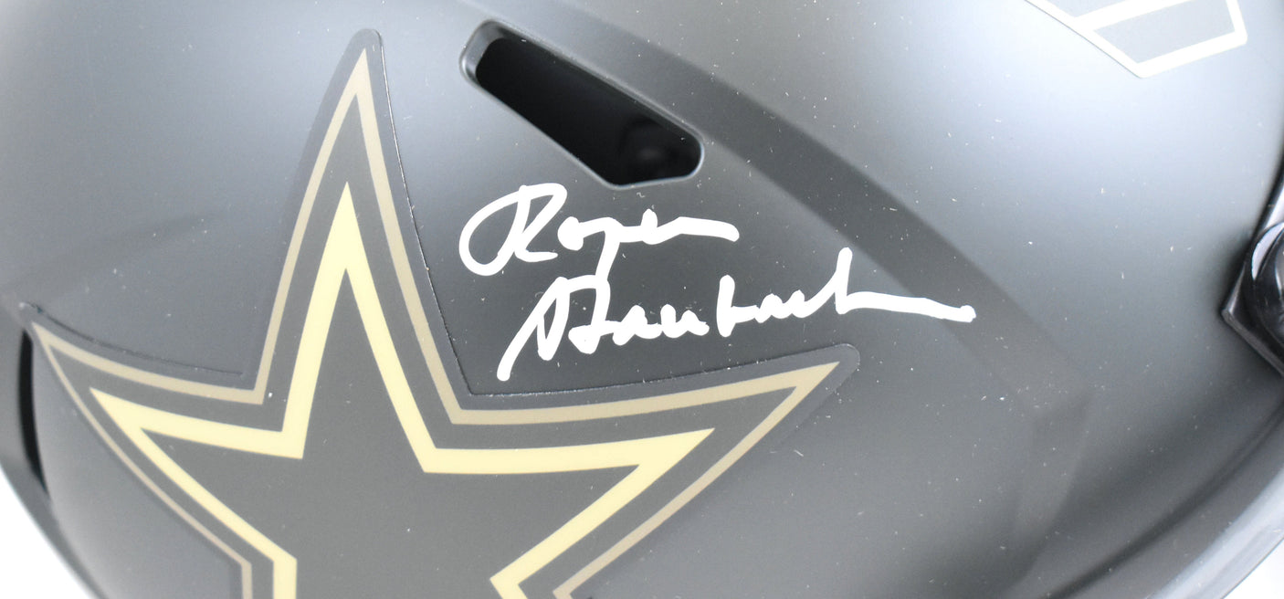 Roger Staubach Autographed Cowboys F/S Salute 2025 Speed Helmet - Beckett W Holo