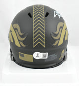 Jonathan Cooper Signed Denver Broncos Salute 2025 Speed Mini Helmet - Beckett W