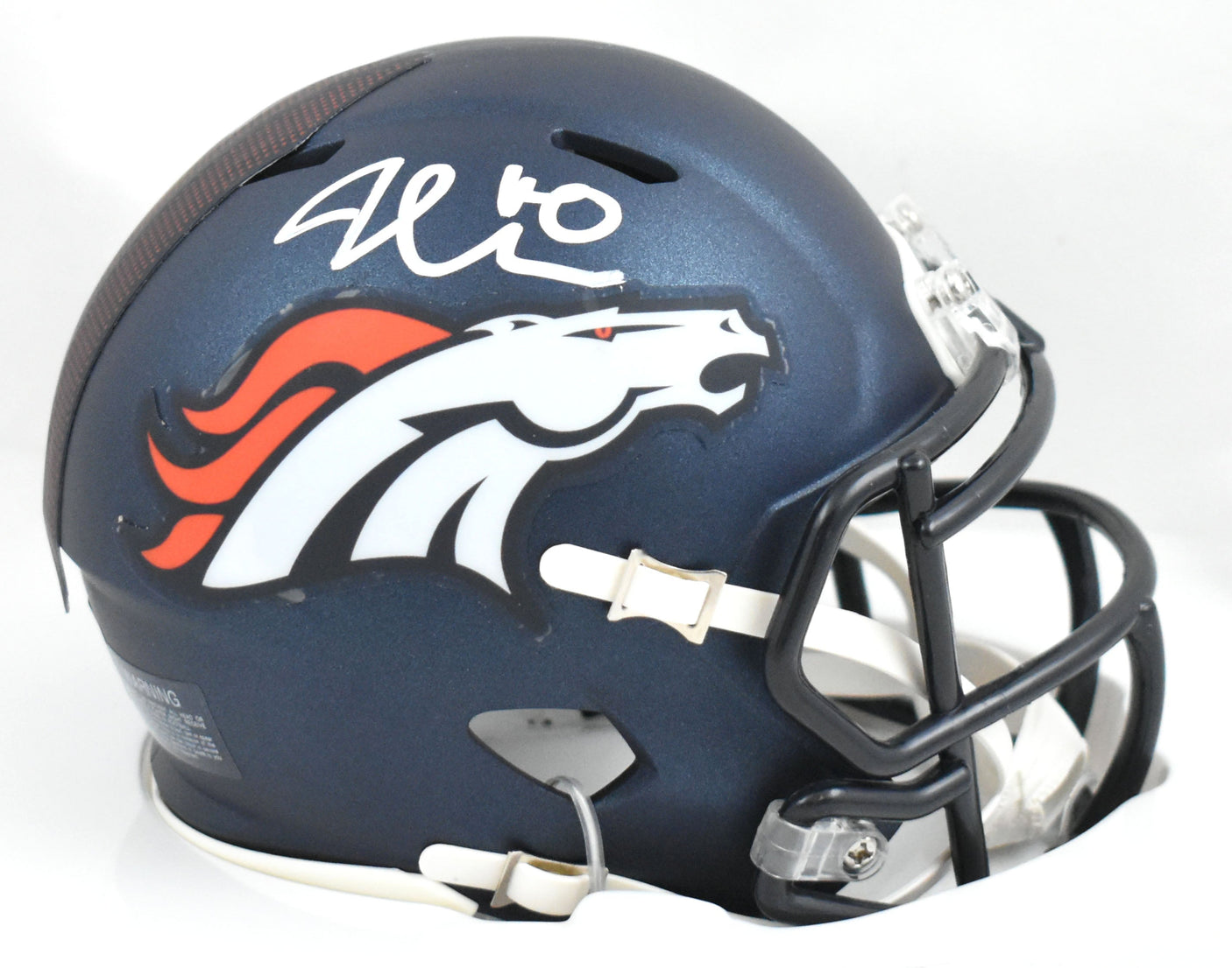 Jonathan Cooper Autographed Denver Broncos Speed Mini Helmet- Beckett W Hologram