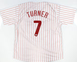 Trea Turner Autographed White Pro Style Jersey - Beckett W Hologram *Silver