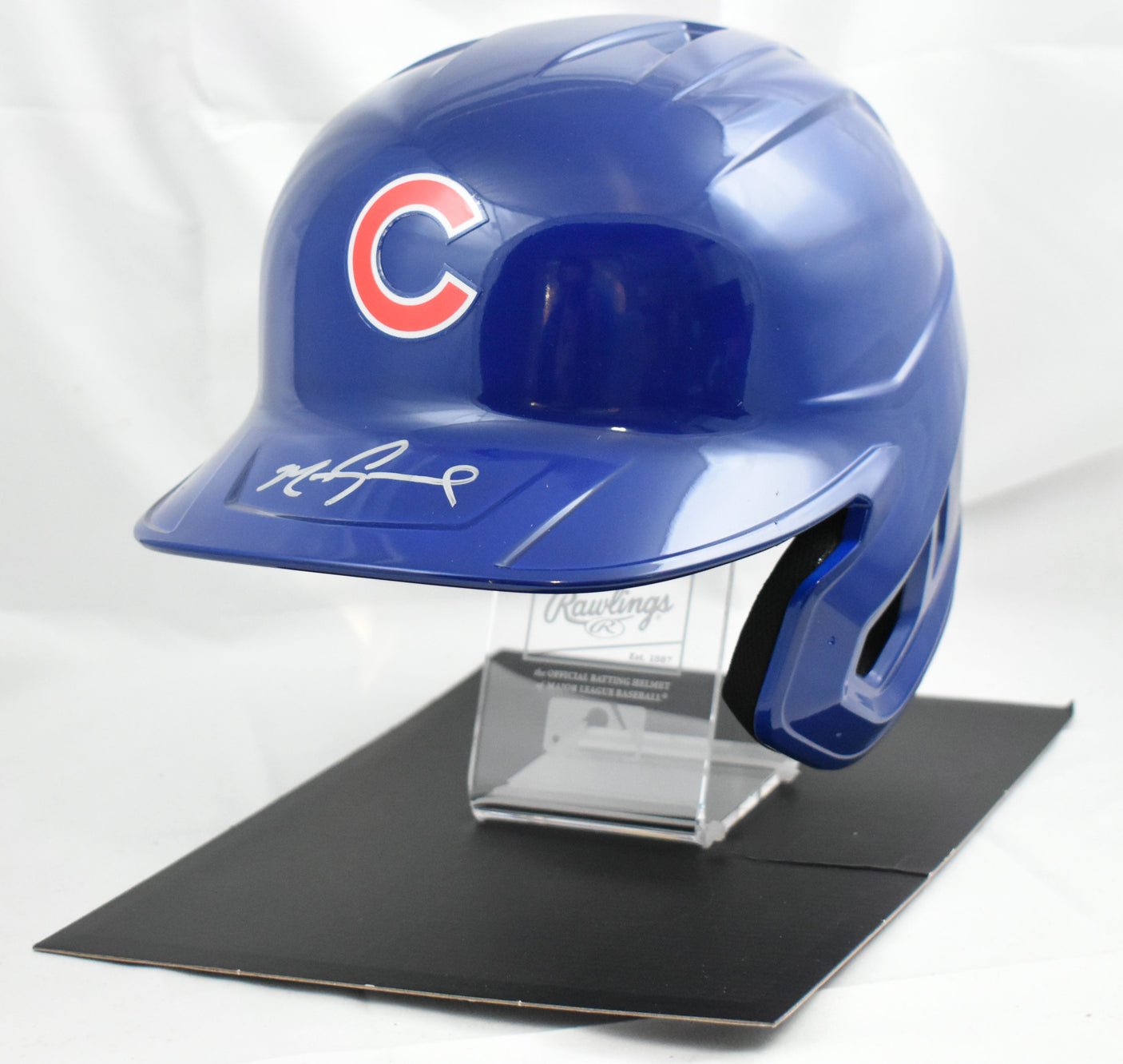 Mark Grace Autographed Chicago Cubs F/S Replica Helmet w/Stand - Beckett W Holo