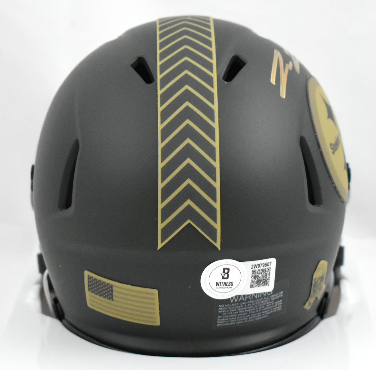 Pat Freiermuth Autographed Steelers Salute 2025 Speed Mini Helmet-Beckett W Holo