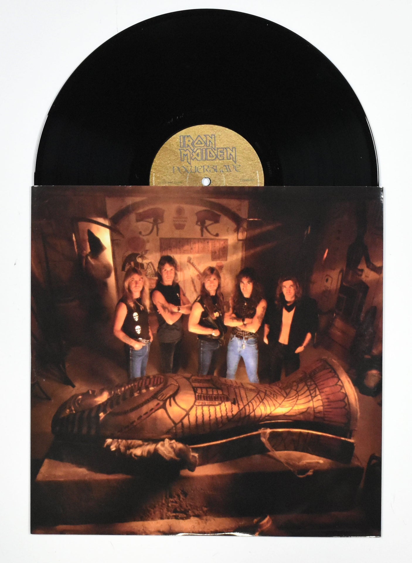 Bruce Dickinson Autographed Iron Maiden Powerslave Vinyl - Beckett W Hologram