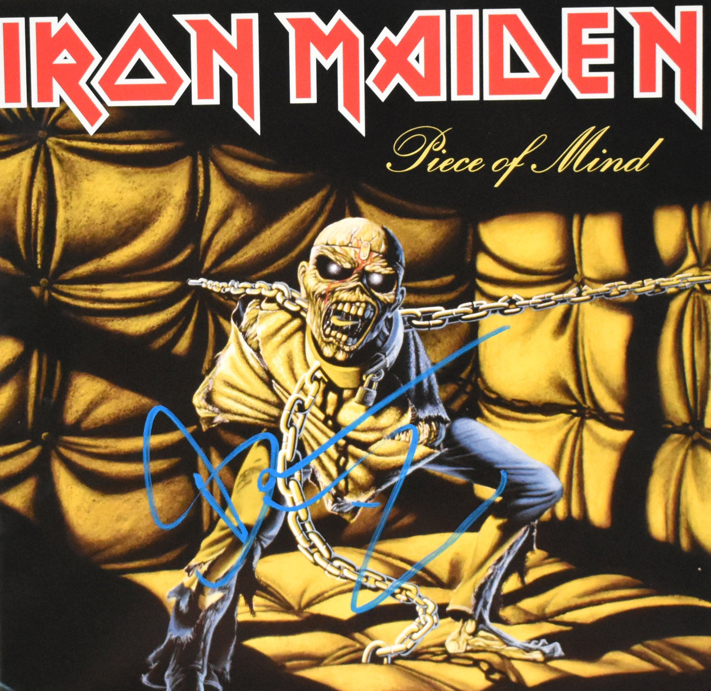 Bruce Dickinson Autographed Iron Maiden Piece of Mind Vinyl - Beckett W Hologram