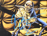 Bruce Dickinson Signed Iron Maiden Piece of Mind Vinyl - Beckett W Holo *Scratch