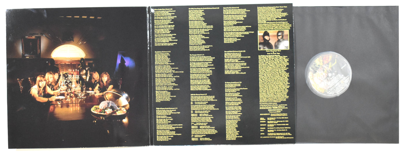 Bruce Dickinson Signed Iron Maiden Piece of Mind Vinyl - Beckett W Holo *Scratch