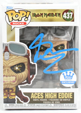 Bruce Dickinson Signed Iron Maiden Aces High Eddie Funko Pop #437-Beckett W Holo