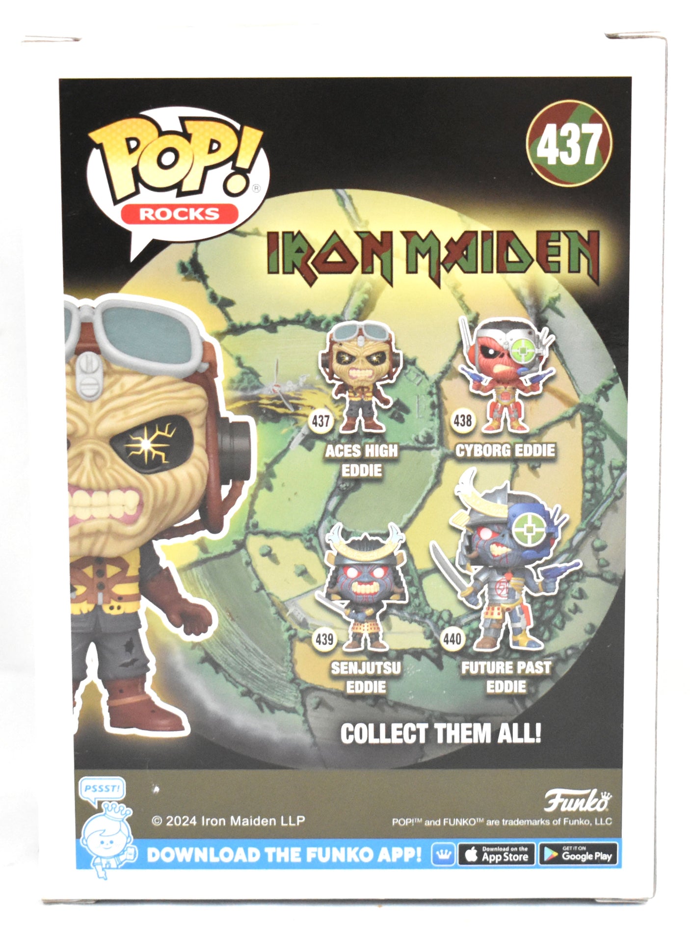 Bruce Dickinson Signed Iron Maiden Aces High Eddie Funko Pop #437-Beckett W Holo